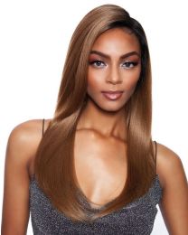 HUMAN HAIR STYLE MIX LACE WIG -MELANIN QUEEN SWOOP - DEEP SIDE PART LACE WIG /- MLS201-EARTH