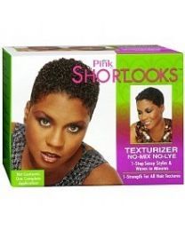 Pink ShortLooks Hair Texturizer Kit No-Lye