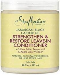 Shea Moisture’s Jamaican Black castor Strengthen anfd Restore Leave-in Conditioner 20oz / 591 ml