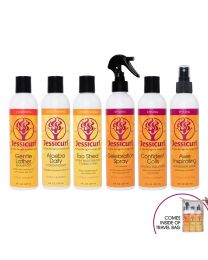Jessicurl - Collections Light & Luminous - Product Collection for Fine Waves and Curls - 6 x 8oz - Citrus-Lavender