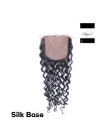 100% Virgin Hair Silk Base Closure Jerry Curl  4"x 4"