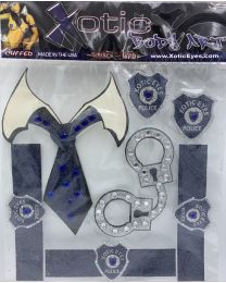 Xotic Eyes - Body Sticker -  Clover Mask - Police 
