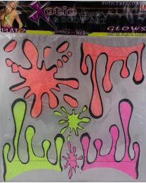 Xotic Eyes - Body Sticker -  Clover Mask - Glows 