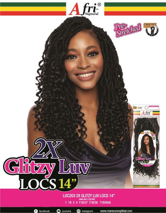 2X GLITZY LUV LOCS 14 2X GLITZY LUV LOCS 14